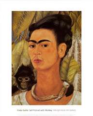Frida Kahlo, Self Portrait with Monkey, 1938