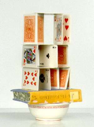 Richard Shaw, Small Card Stack with Book and Bowl